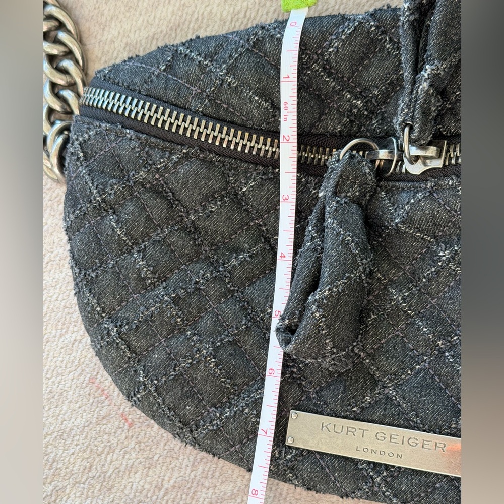 Kurt Geiger London Black Quilted Brixton Belt Bag or crossbody - Picture 7 of 12